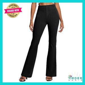 Stretchy Bootcut Work Pants High Waisted Pull On Trousers Business Casual